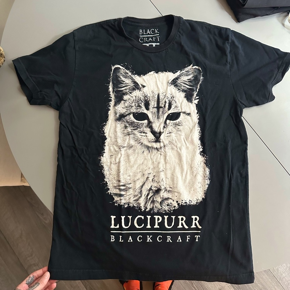 Men’s Blackcraft cult Lucipurr t shirt